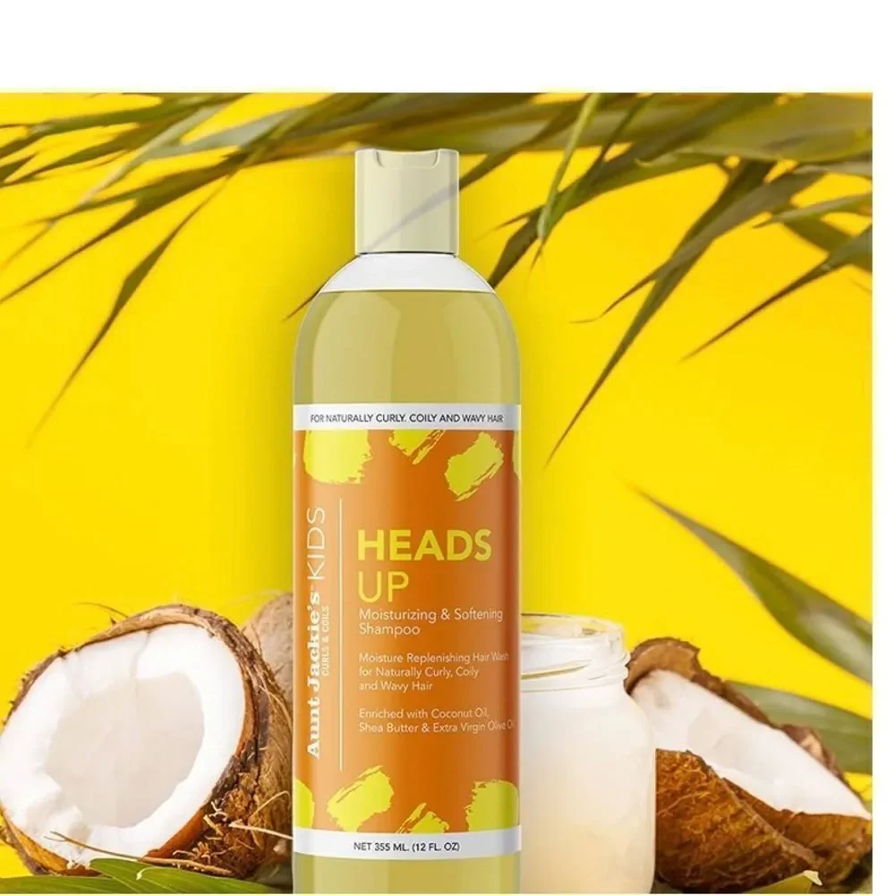 💥 Aunt Jackie's Kids Heads Up Moisturizing and Hair Softening Shampoo 12OZ 🎊